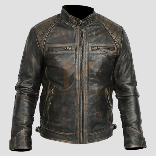 Distressed Biker Jacket