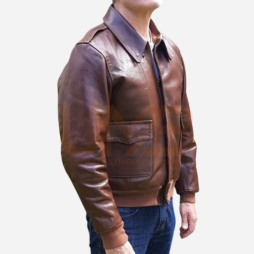 bomber leather jacket men aviator