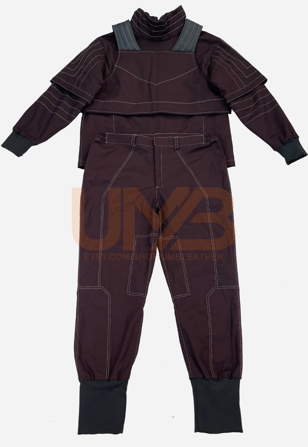 The Mandalorian Flight suit Brown With Velcro Attachments Soft Parts