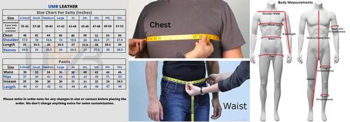 UMB Leather Size Chart For Suit